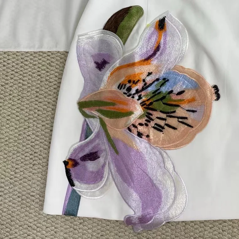 3D Floral A-Line Dress - Image 3