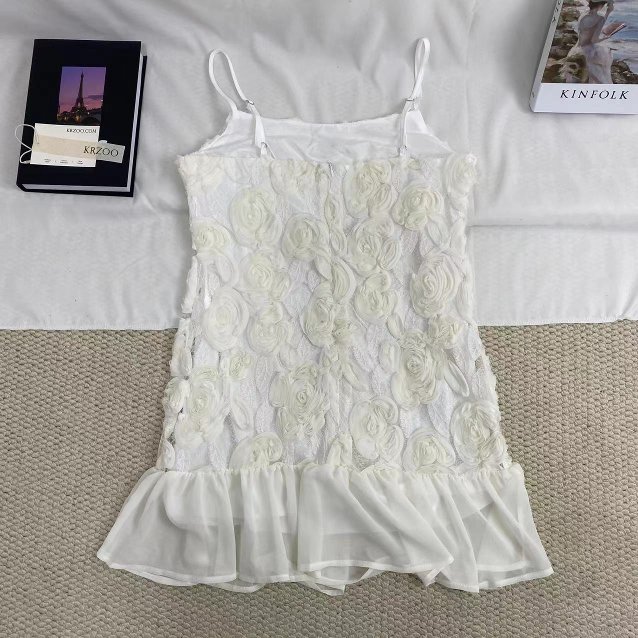 3D Floral Print Strappy Dress - Image 2