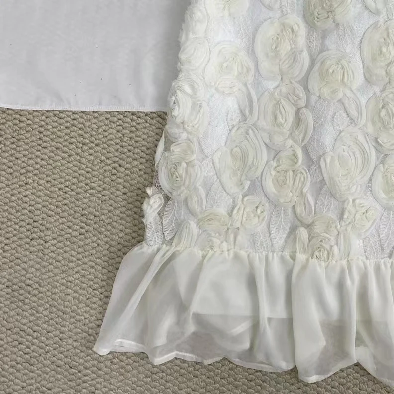 3D Floral Print Strappy Dress - Image 5