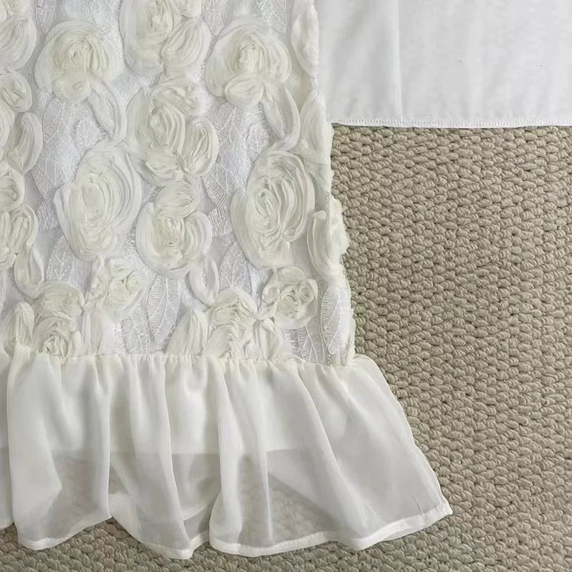 3D Floral Print Strappy Dress - Image 6