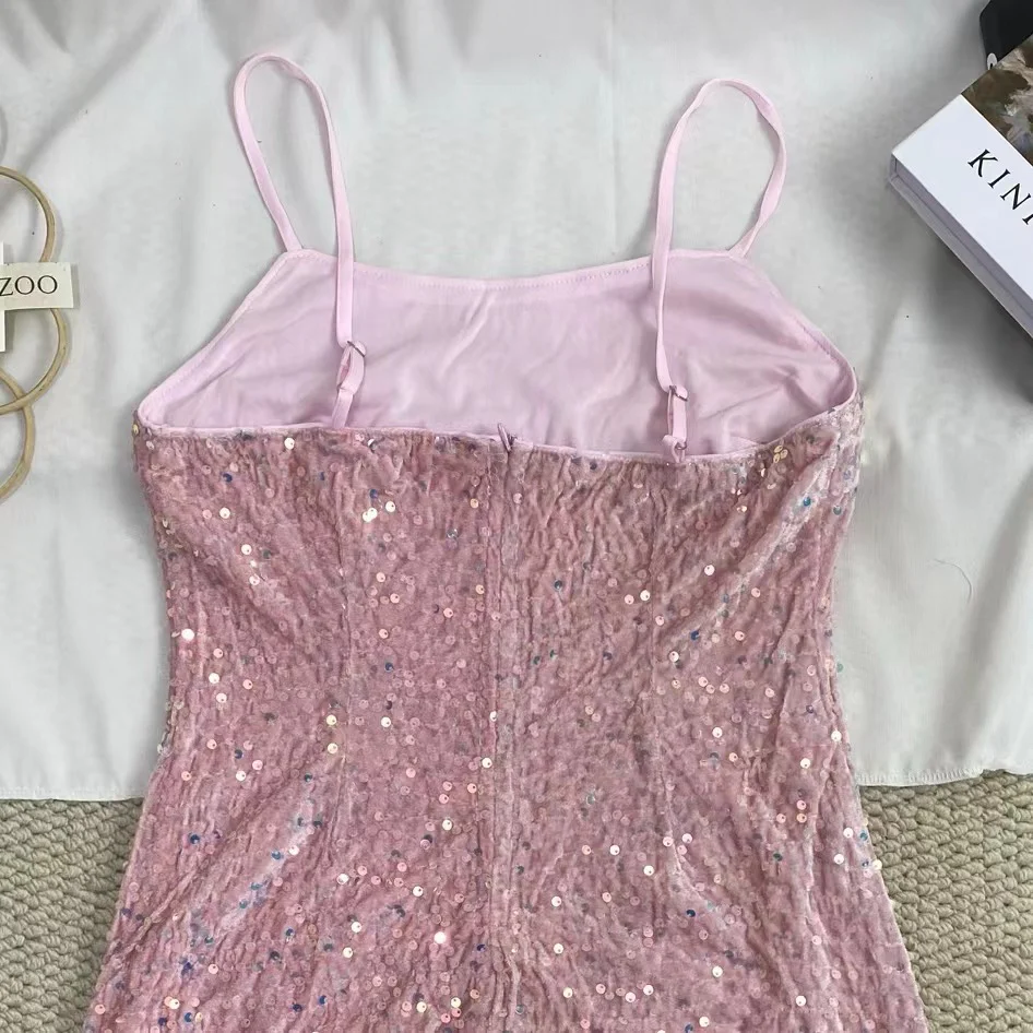 Backless Sequined Glitter Dress - Image 4