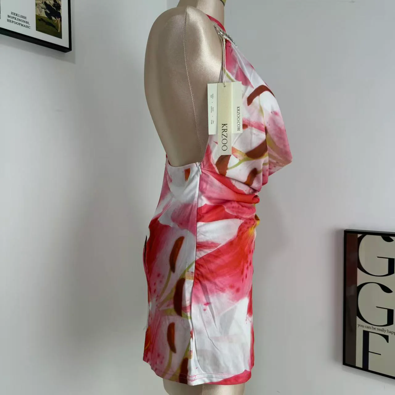 Backless Spaghetti-Strap Dress - Image 3