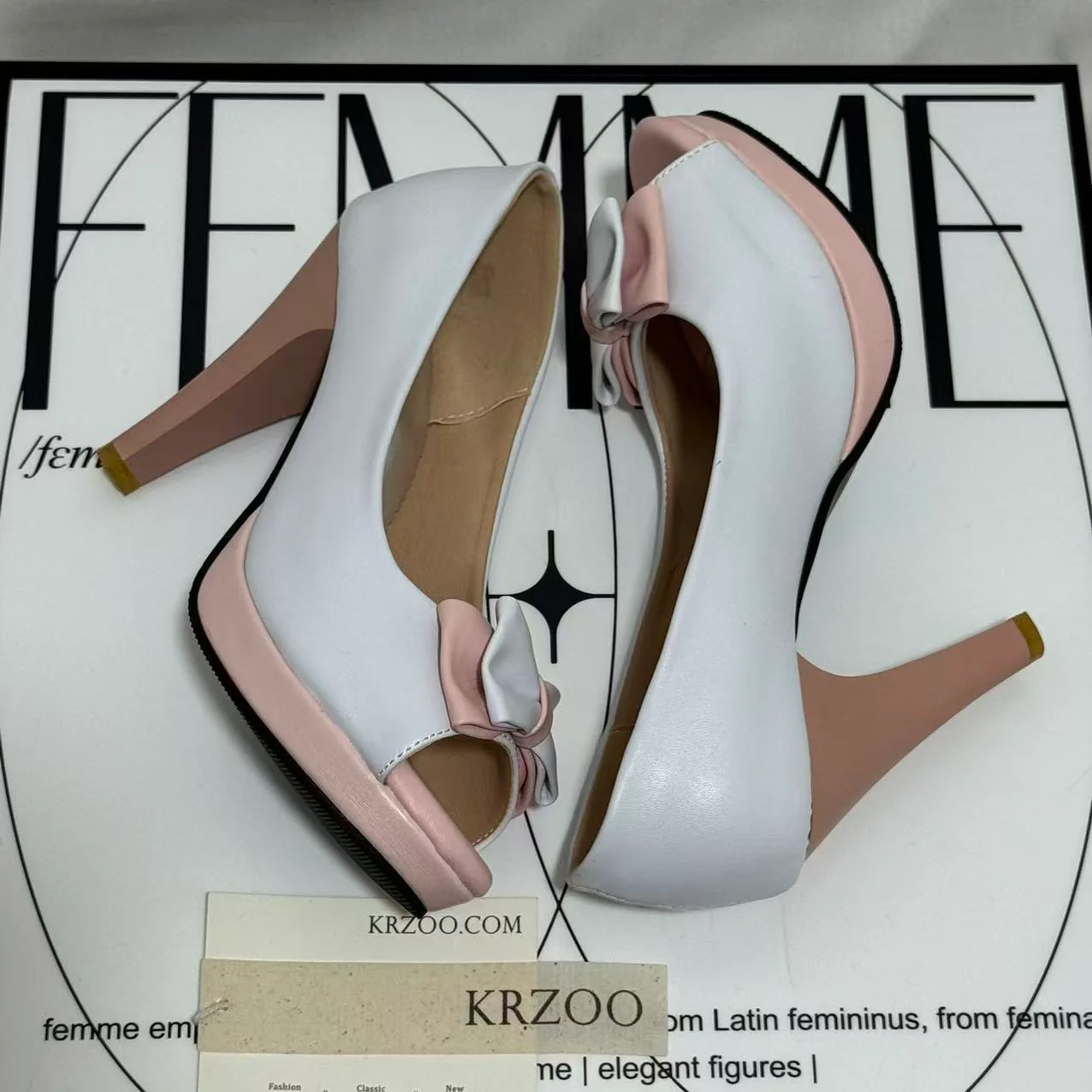 Bow-Embellished Peep-Toe High Heels - Image 5