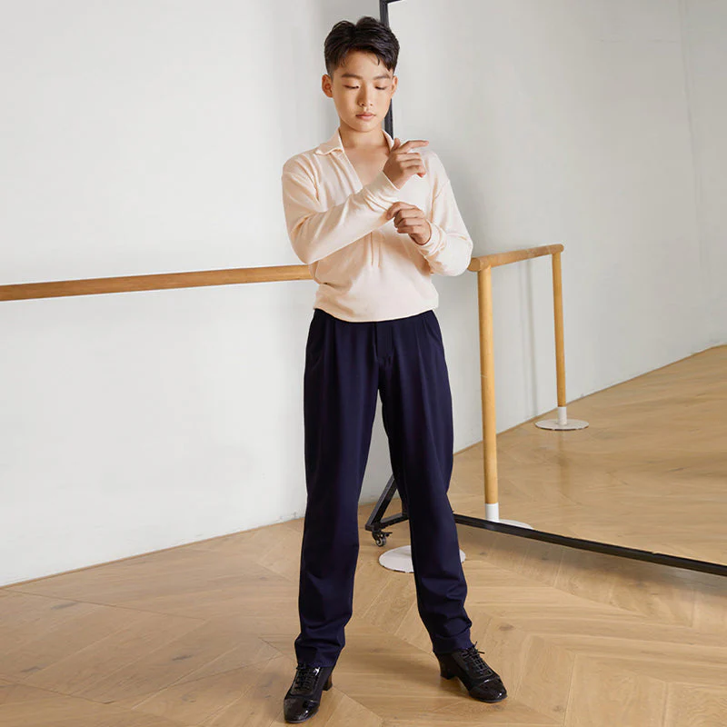 Boy's High-Waisted Dance Pants Latin Dance Practice Clothes - Image 5