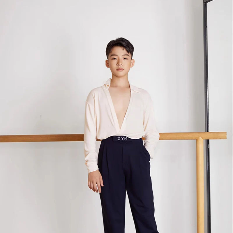 Boy's Long-sleeved Dance Practice Tops Dancewear - Image 3