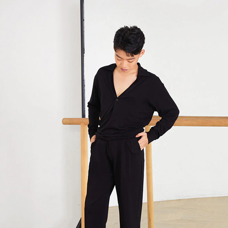 Boy's Long-sleeved Dance Practice Tops Dancewear - Image 6