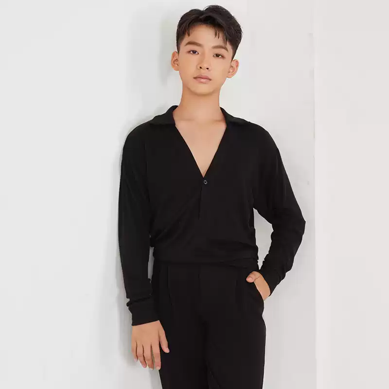 Boy's Long-sleeved Dance Practice Tops Dancewear - Image 7