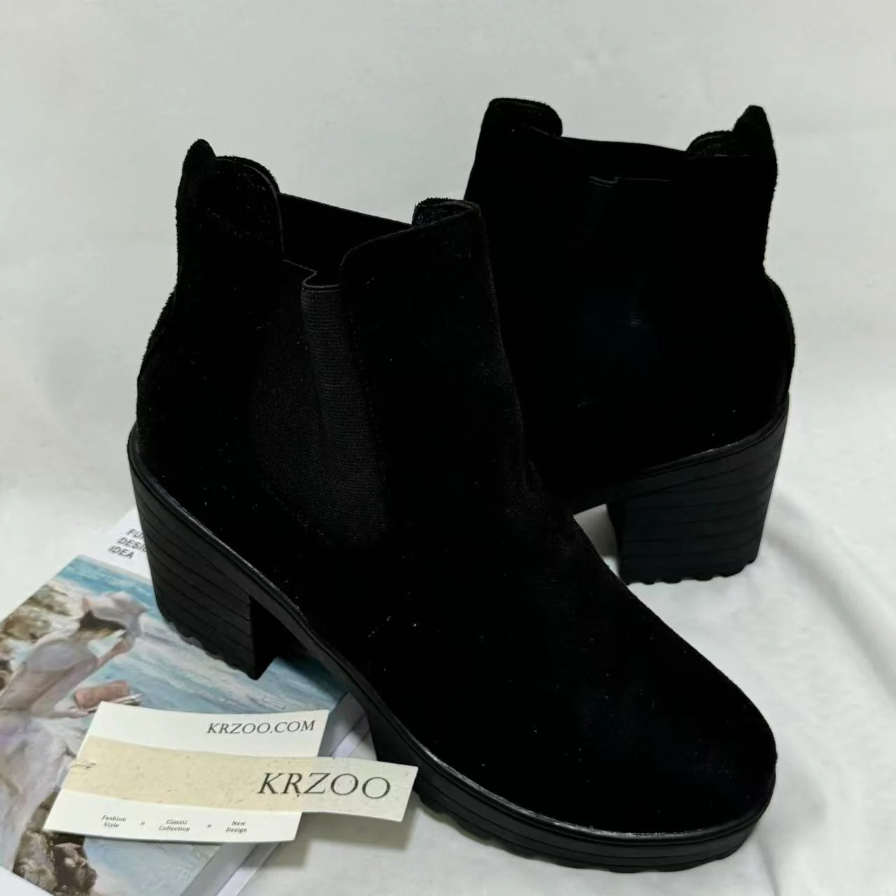 British-Style Platform Round-Toe Ankle Boots - Image 5