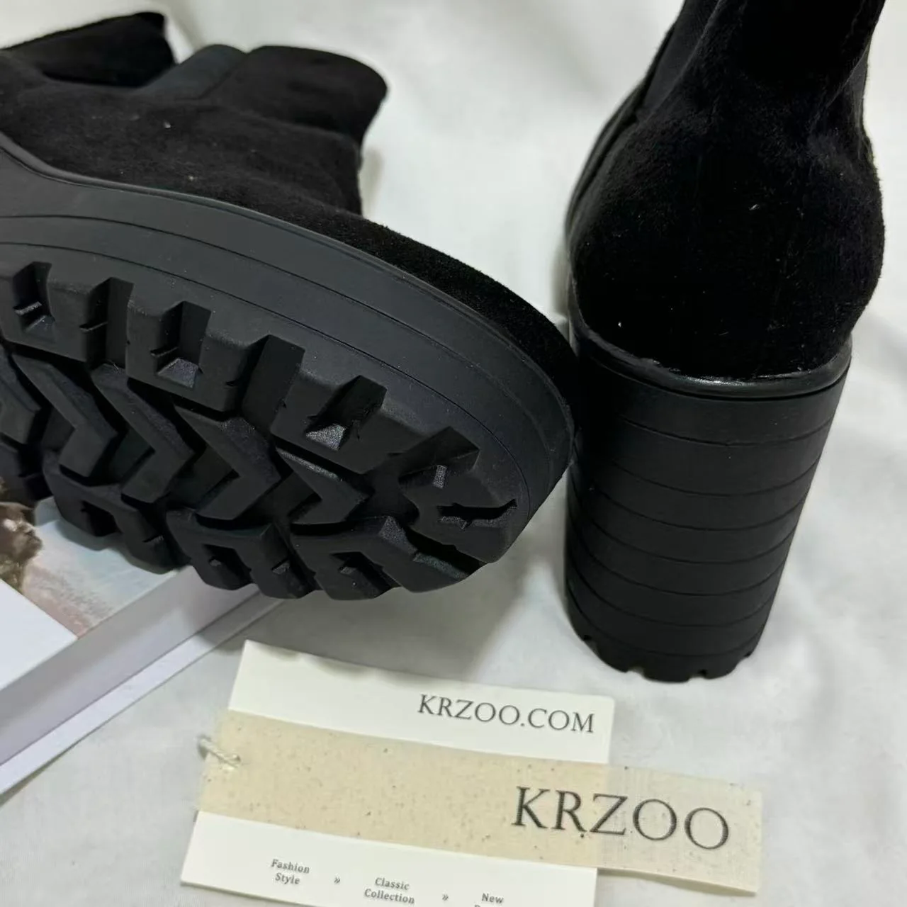 British-Style Platform Round-Toe Ankle Boots - Image 6
