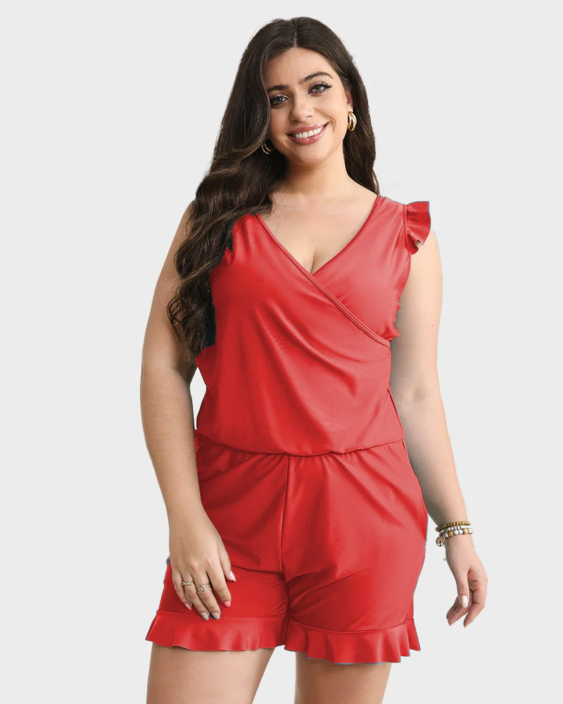 Built-in Bra Swim Romper - Image 23