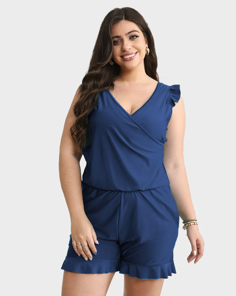 Built-in Bra Swim Romper - Image 27