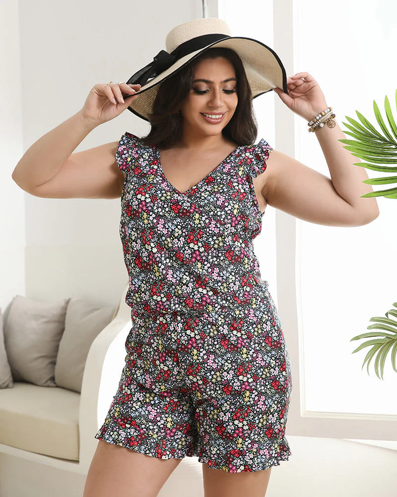 Built-in Bra Swim Romper - Image 33
