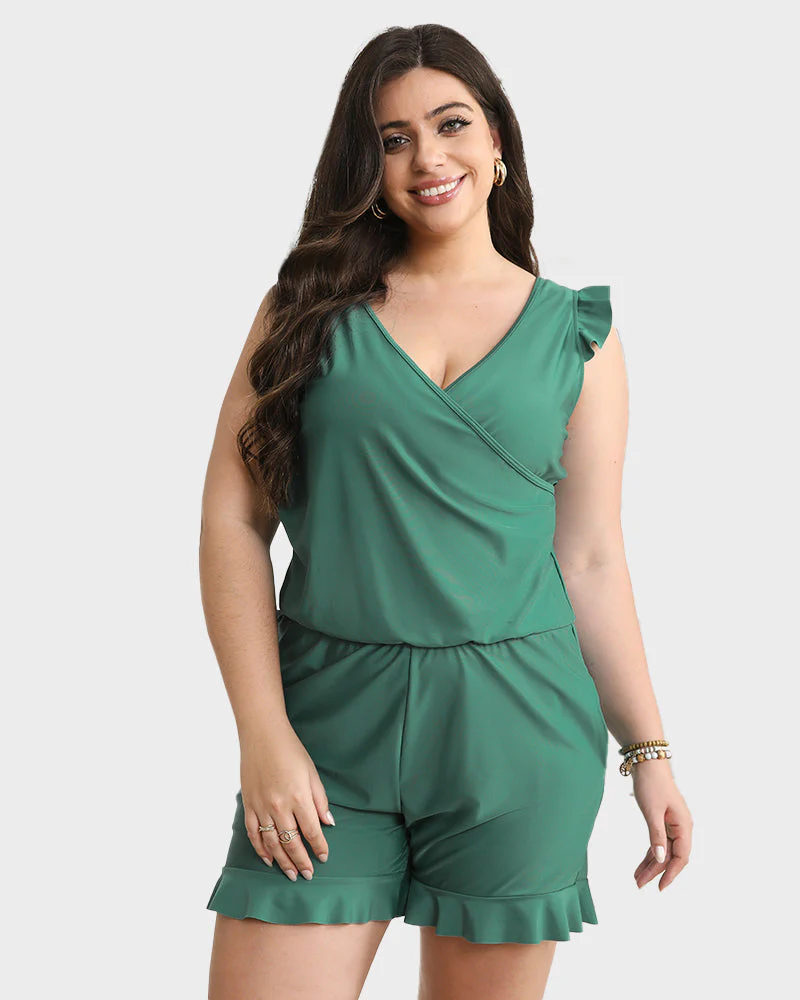 Built-in Bra Swim Romper - Image 5
