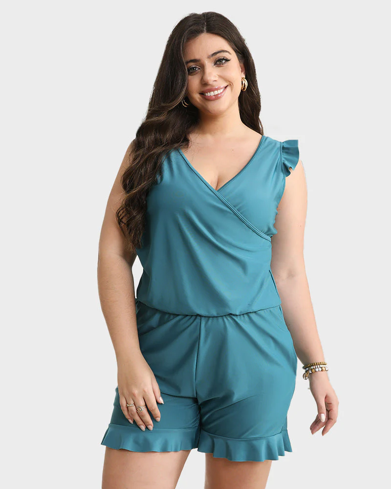 Built-in Bra Swim Romper - Image 9