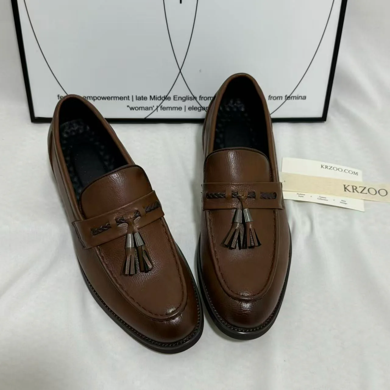 Casual Leather Shoes with Rubber Soles