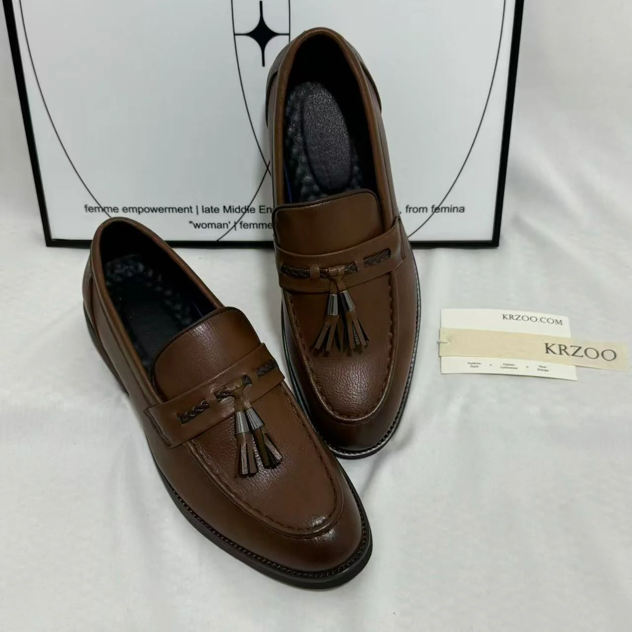 Casual Leather Shoes with Rubber Soles - Image 2