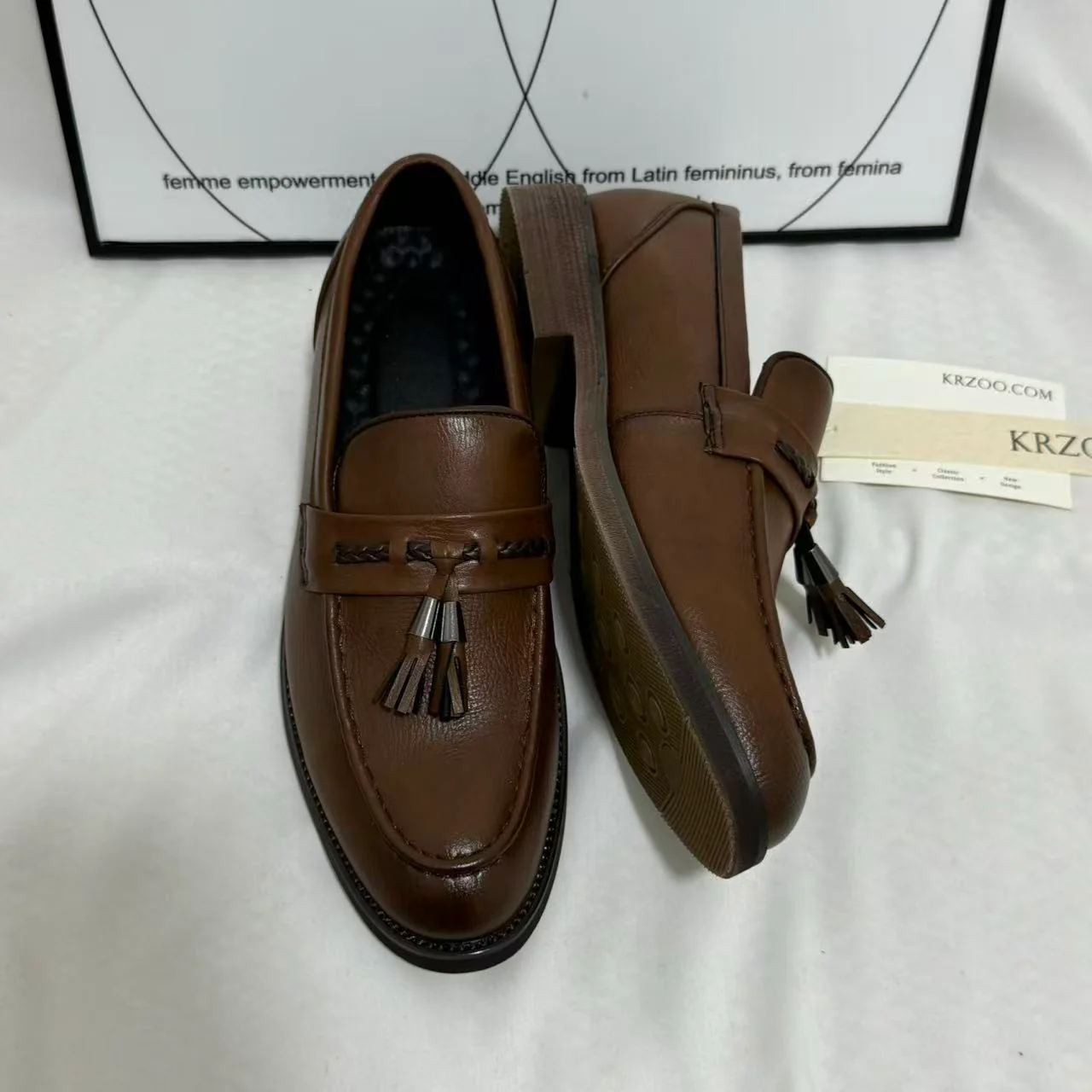 Casual Leather Shoes with Rubber Soles - Image 3