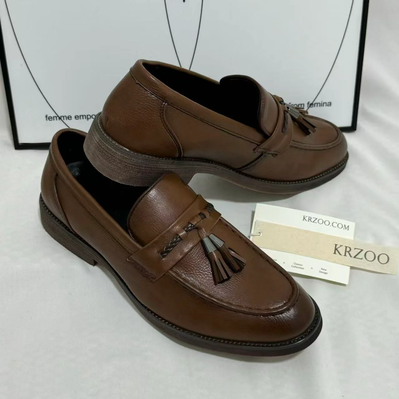 Casual Leather Shoes with Rubber Soles - Image 5