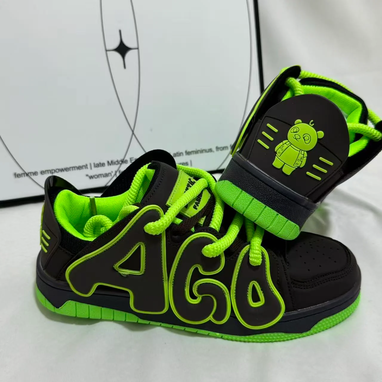 Color-block Letter Sneakers