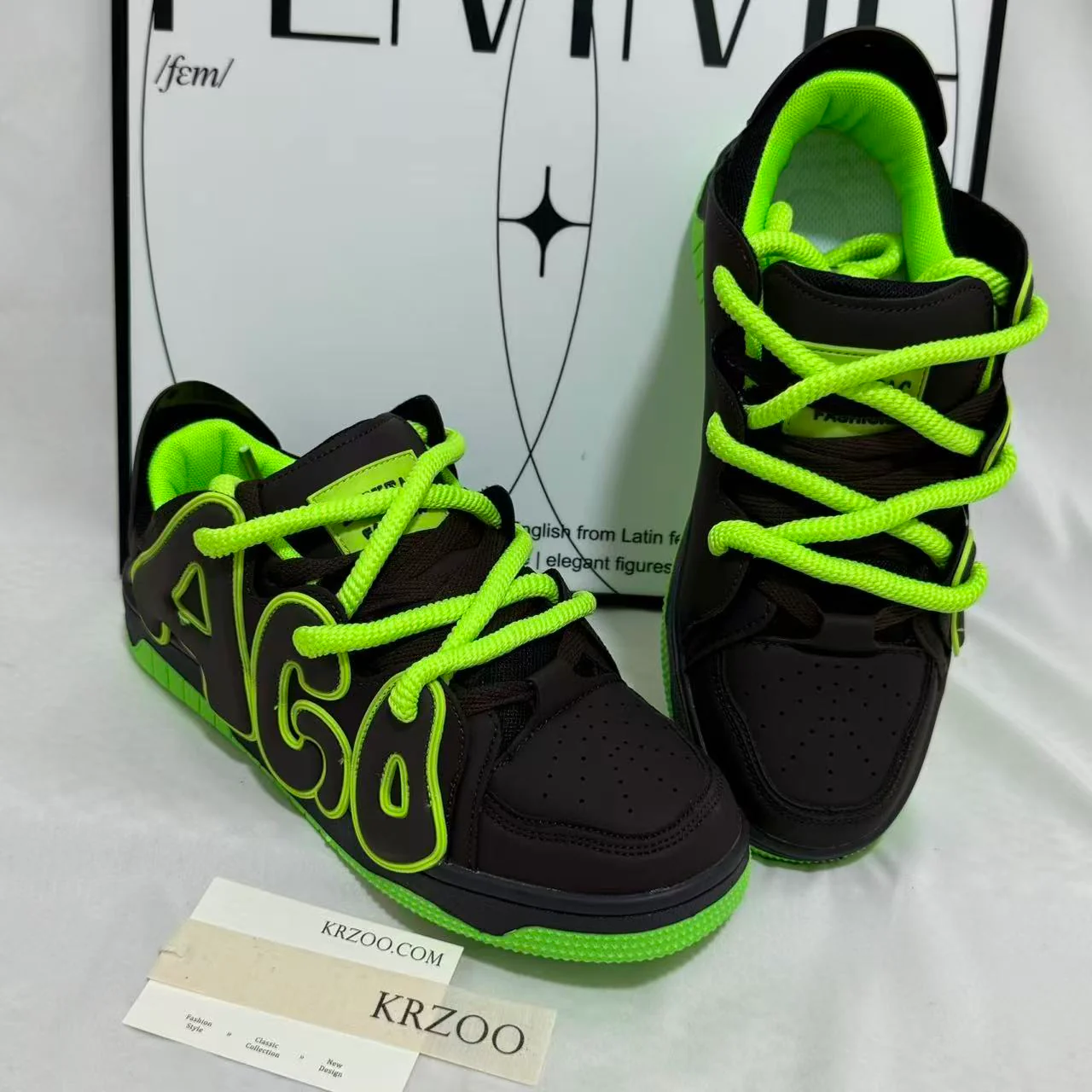 Color-block Letter Sneakers - Image 2