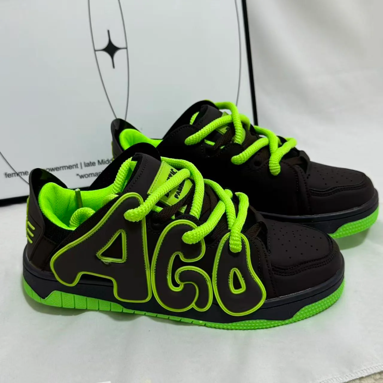 Color-block Letter Sneakers - Image 5