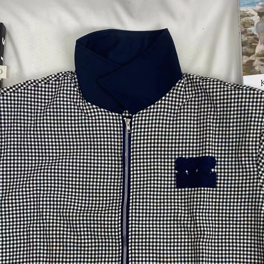 Color-Blocked Plaid Short Jacket - Image 5