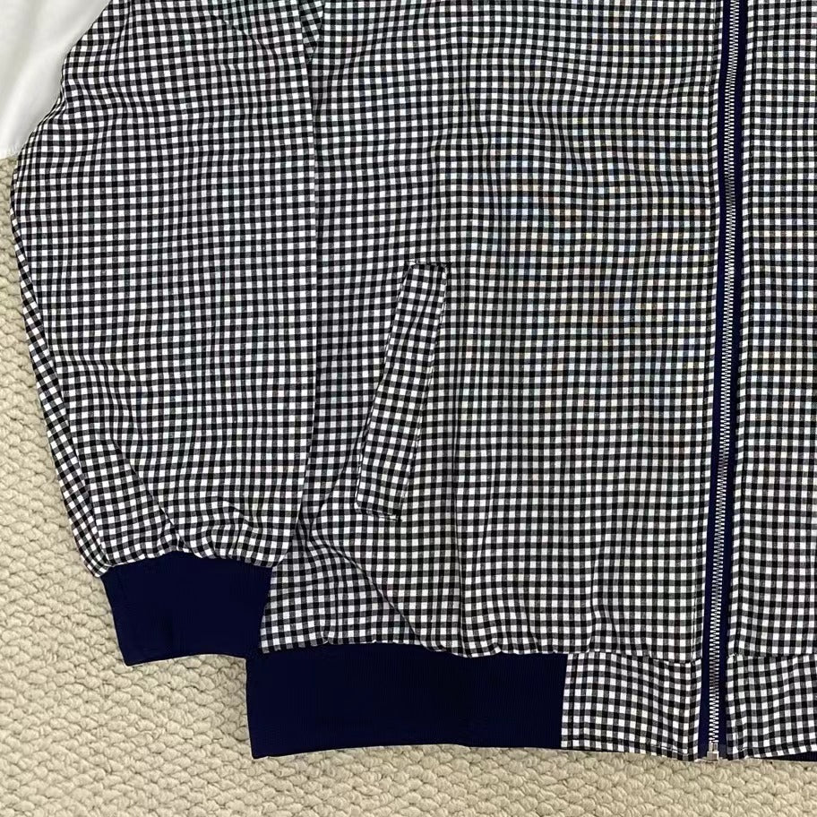 Color-Blocked Plaid Short Jacket - Image 6