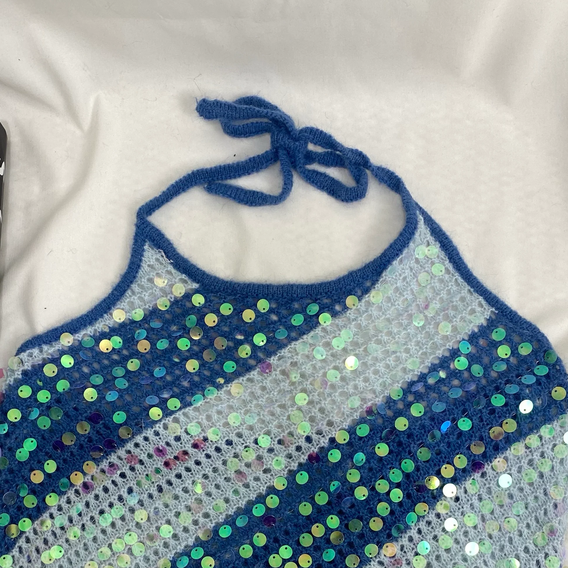Color-Blocked Sequined Camisole - Image 4