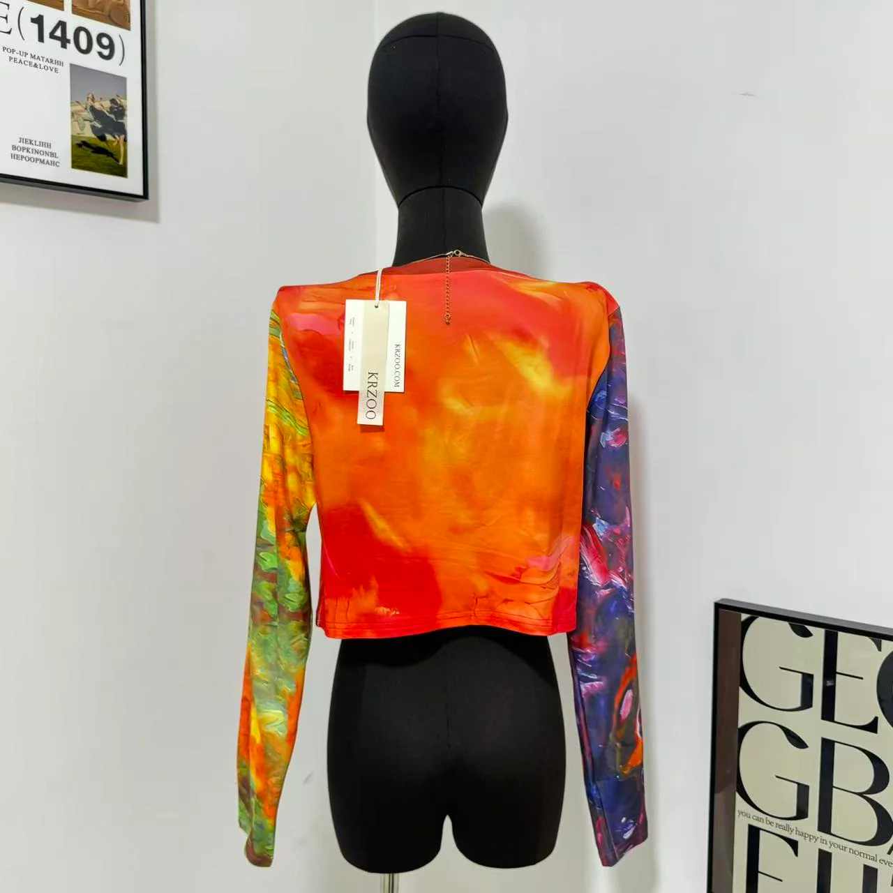 Cropped Slim-Fit Printed T-Shirt - Image 2