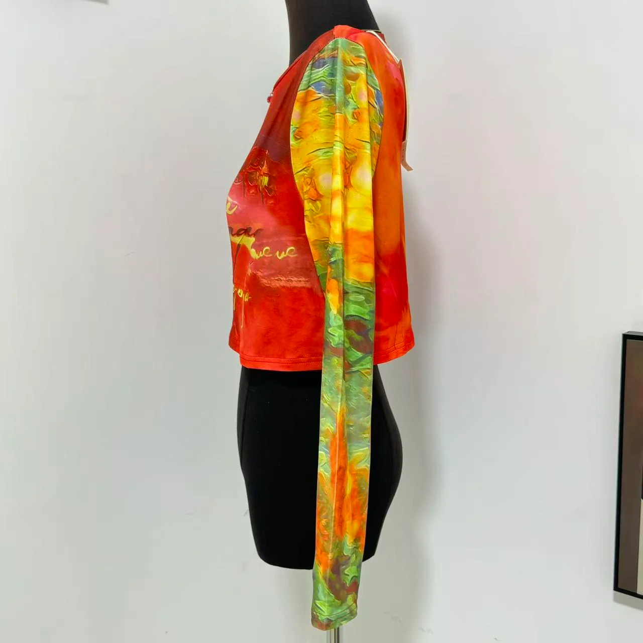 Cropped Slim-Fit Printed T-Shirt - Image 3