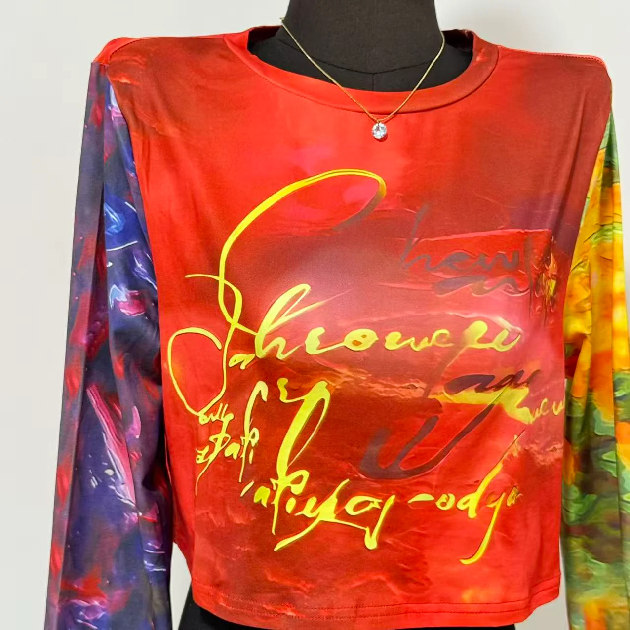 Cropped Slim-Fit Printed T-Shirt - Image 4
