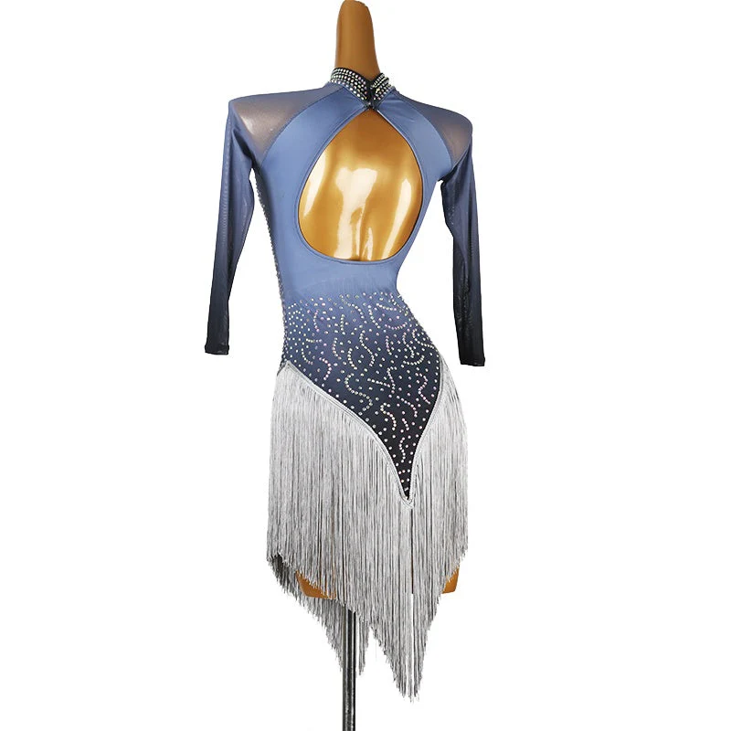 Customisable-Women's 3/4 Sleeve DanceWear Dance Dress Performance Wear - Image 4