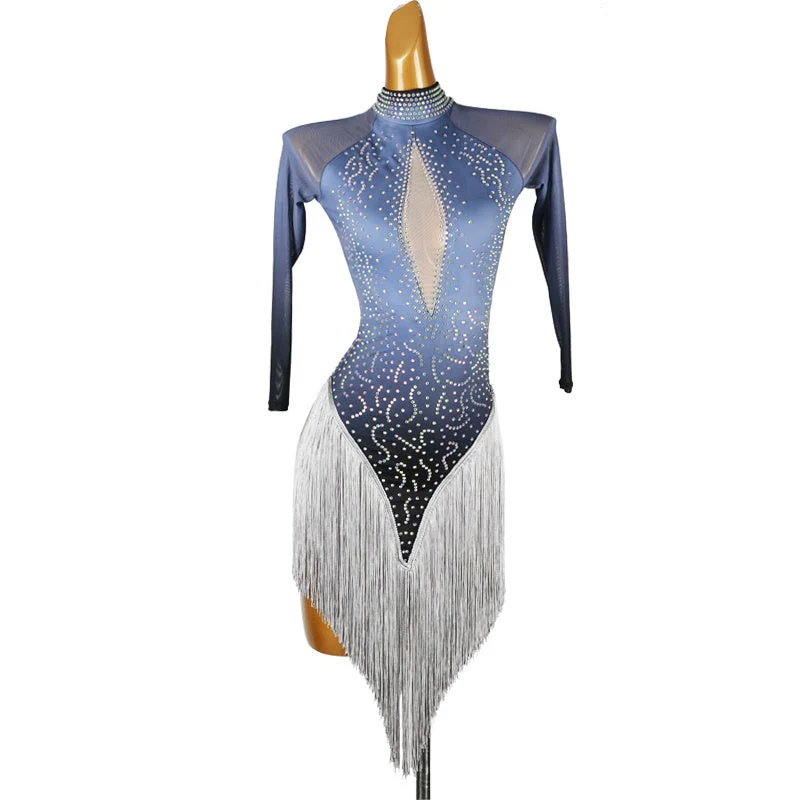 Customisable-Women's 3/4 Sleeve DanceWear Dance Dress Performance Wear - Image 8