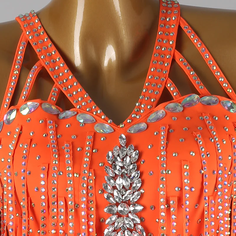 Customisable-Women's Tassel DanceWear Dance Dress Performance Wear - Image 3