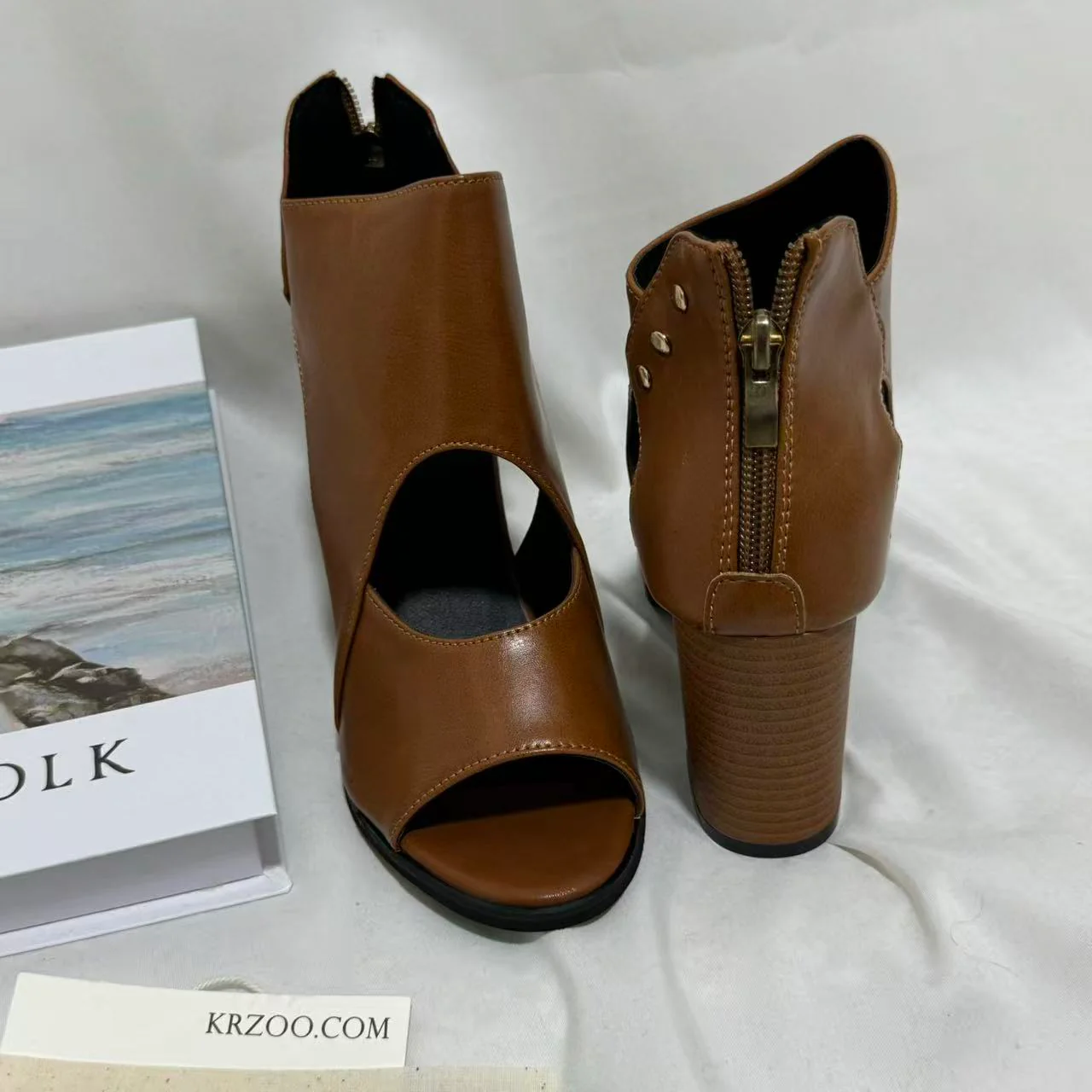 Deep-Cut Cutout Flats & Sandals - Image 3