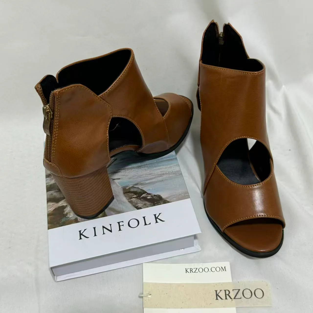 Deep-Cut Cutout Flats & Sandals - Image 4