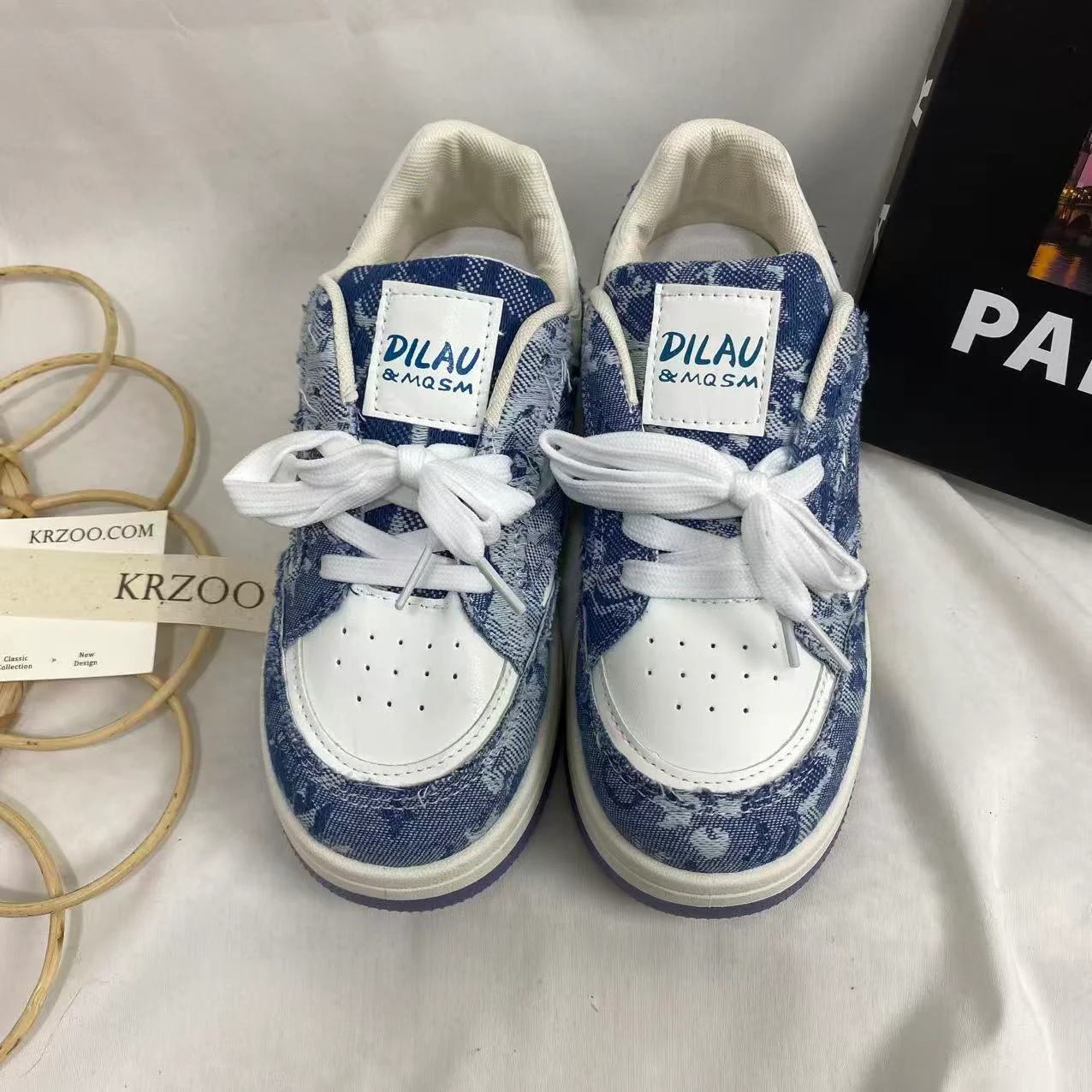 Denim Blue Height-Lncreasing Shoes - Image 2