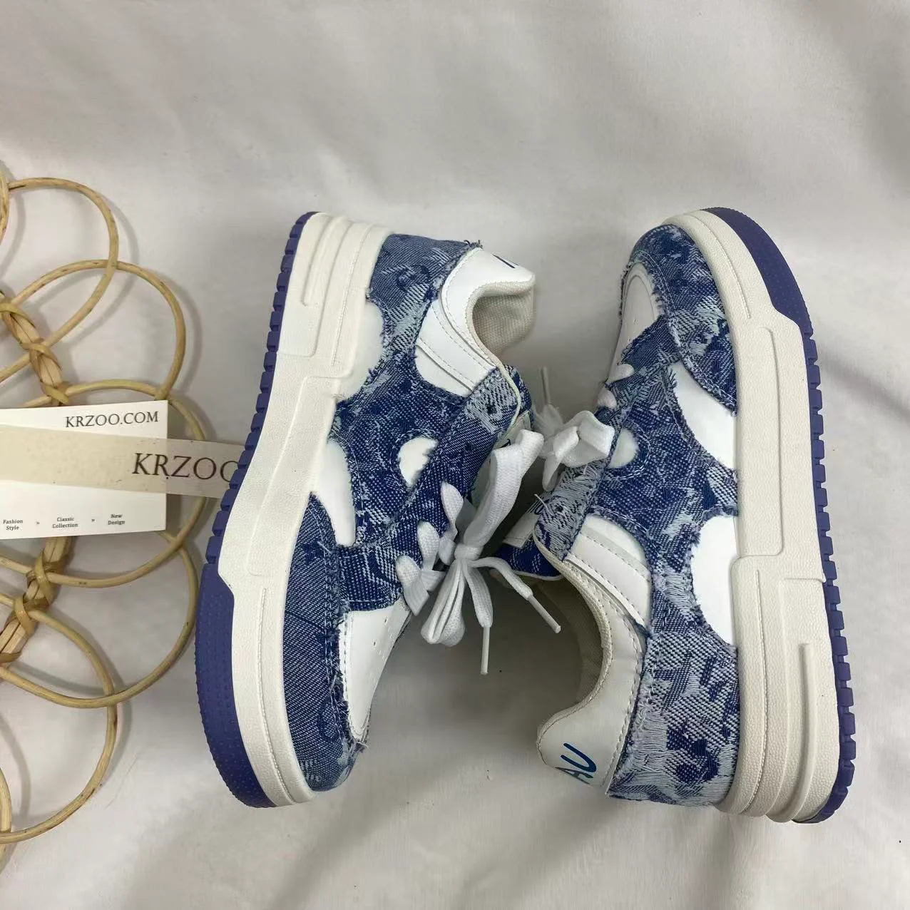 Denim Blue Height-Lncreasing Shoes - Image 3