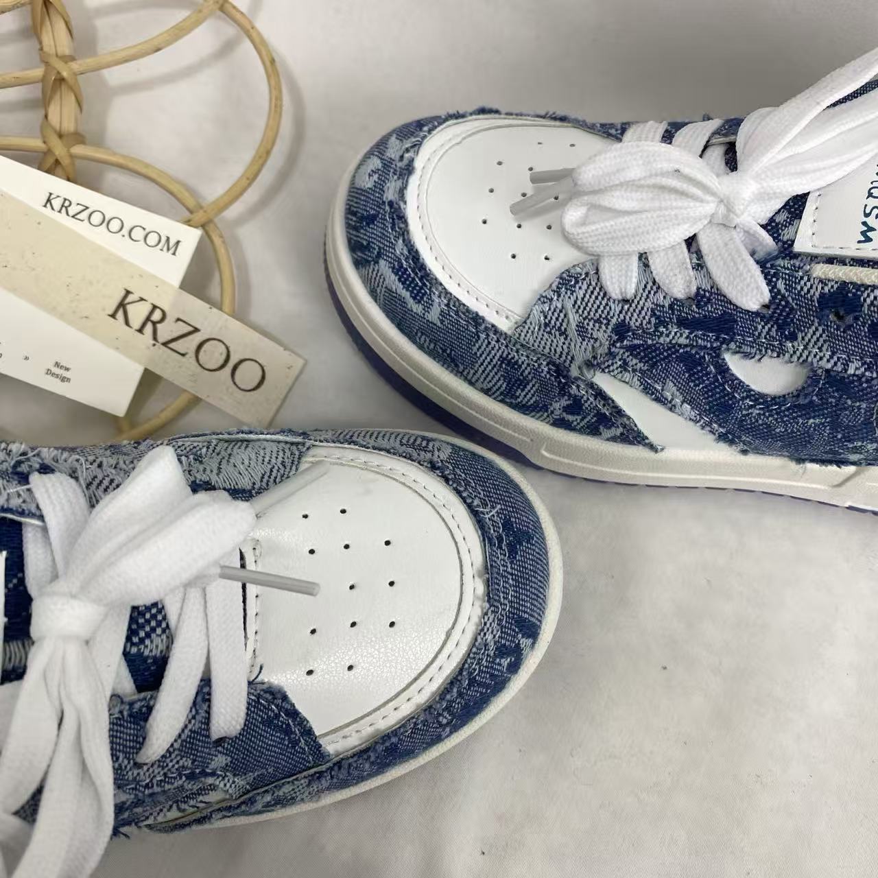 Denim Blue Height-Lncreasing Shoes - Image 6