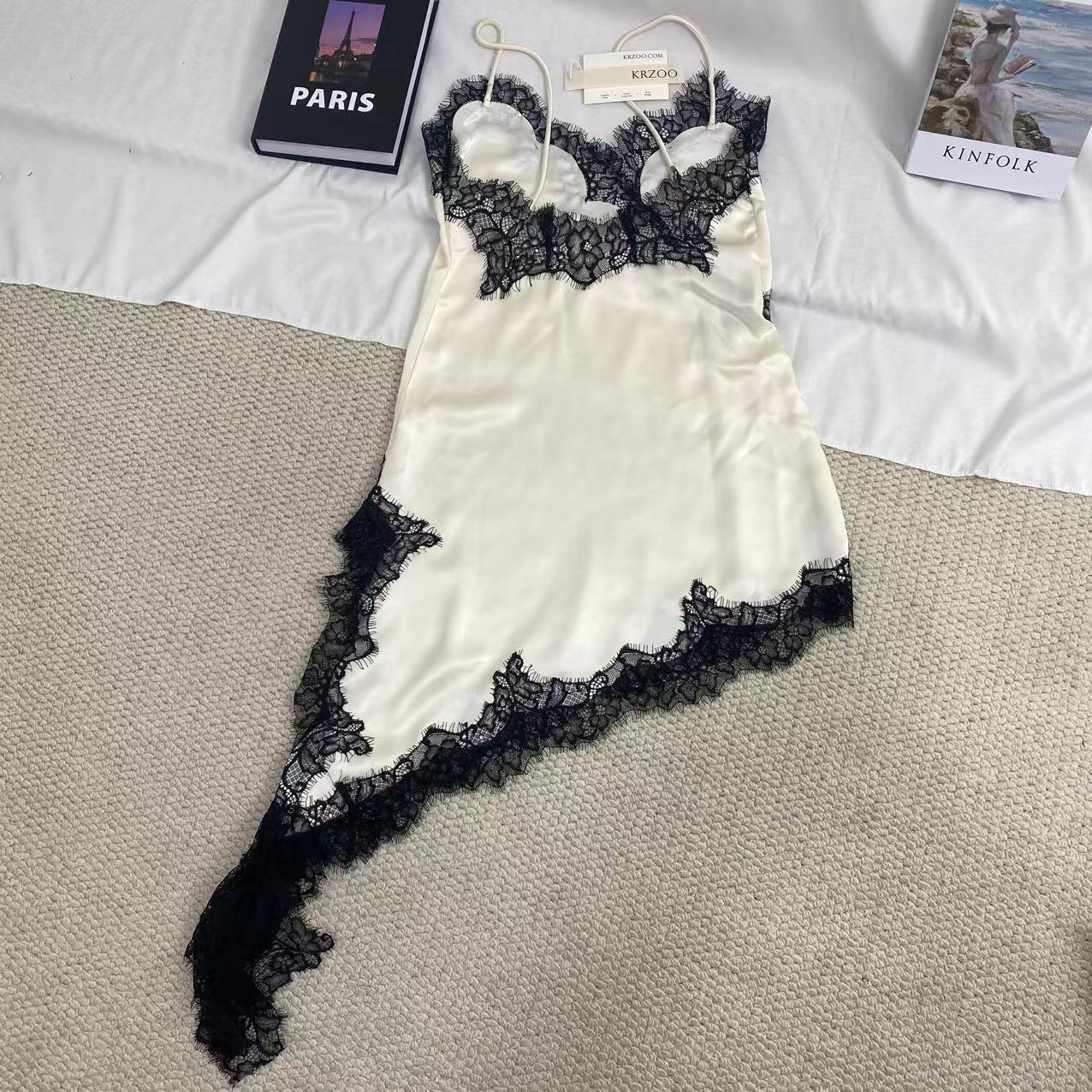 Elegant Lace Asymmetrical Dress - Image 3