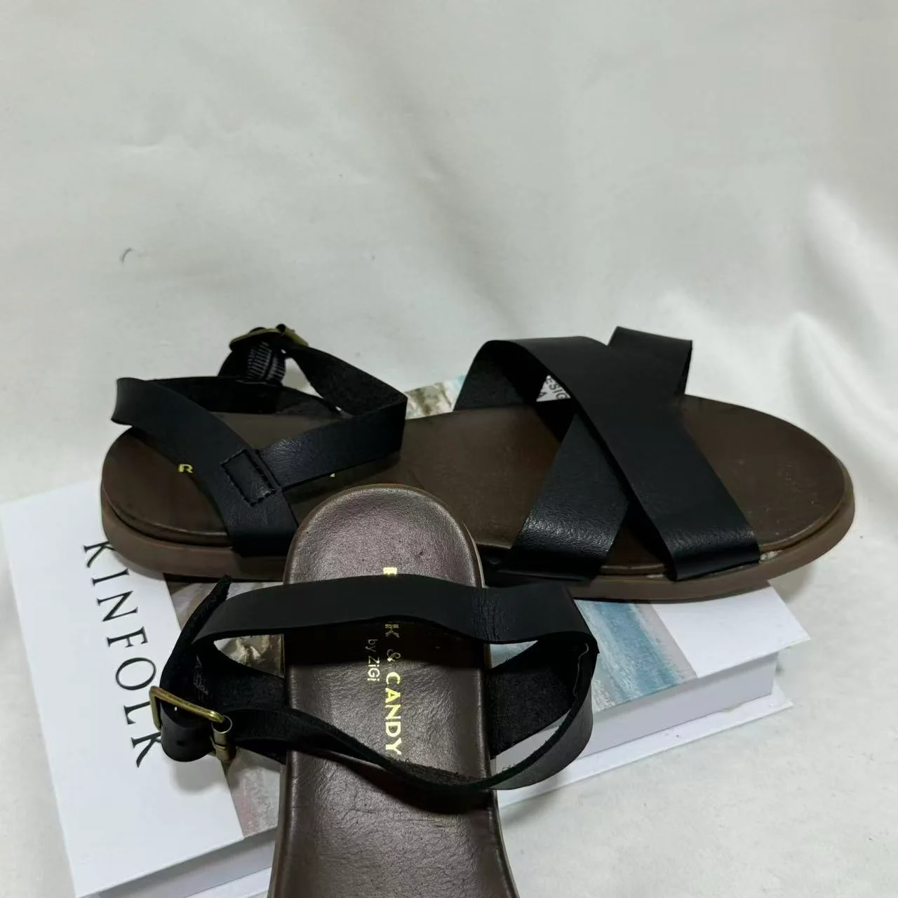 Genuine Leather Cross-Strap Sandals - Image 5