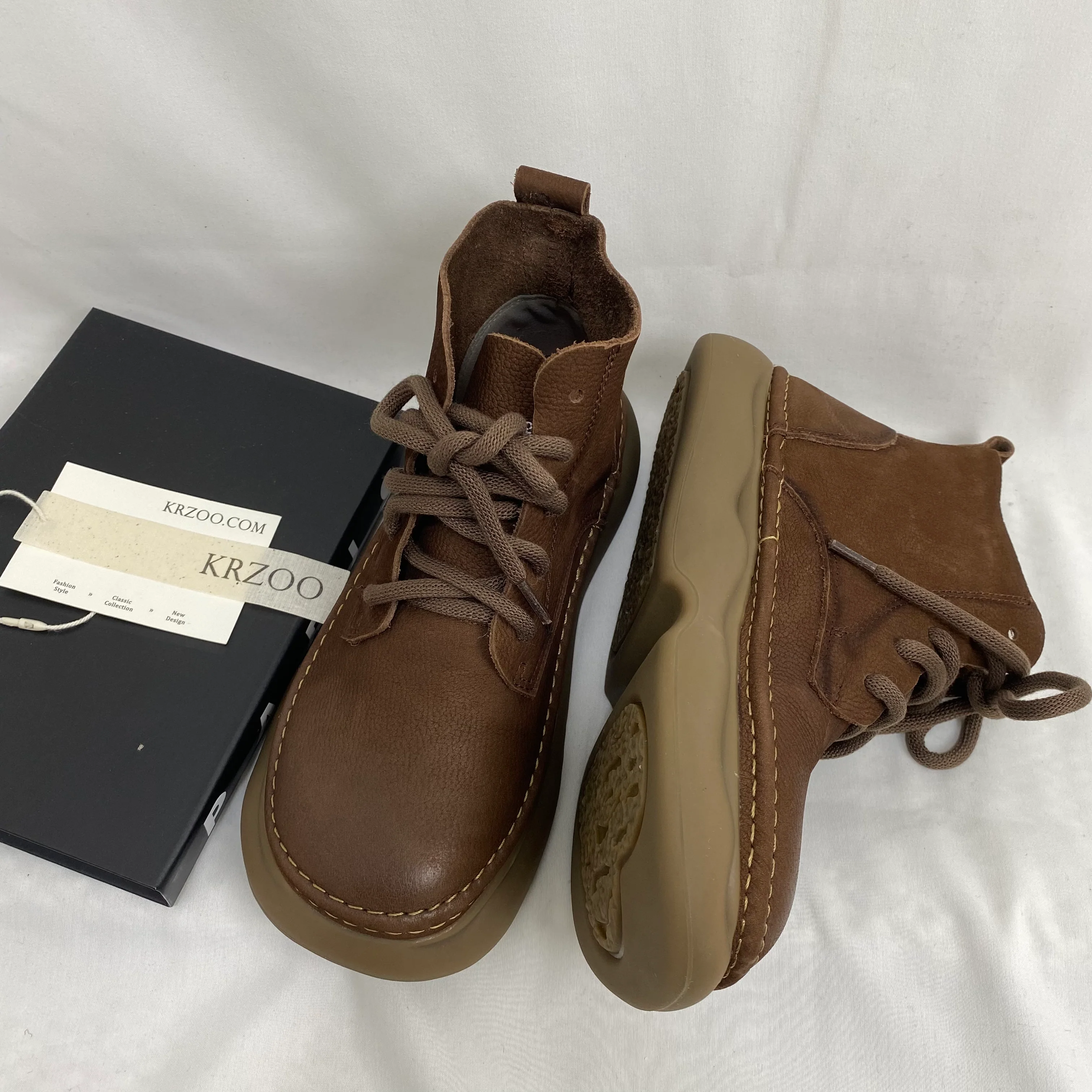 Genuine Leather Ethnic Style Martin Boots