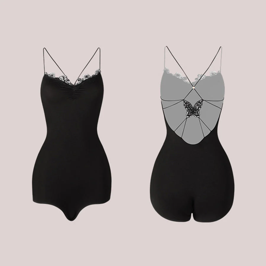 Girls Backless Dancewear Practice Tops Bodysuit - Image 4