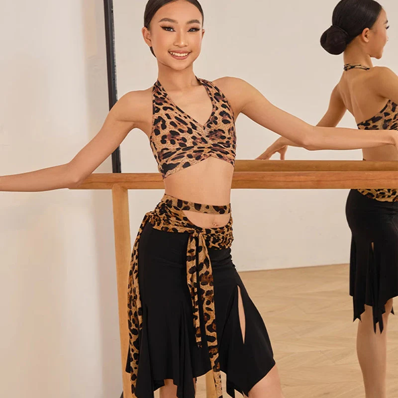Girls Black Swing Dance Srts Practice Dancewear - Image 3