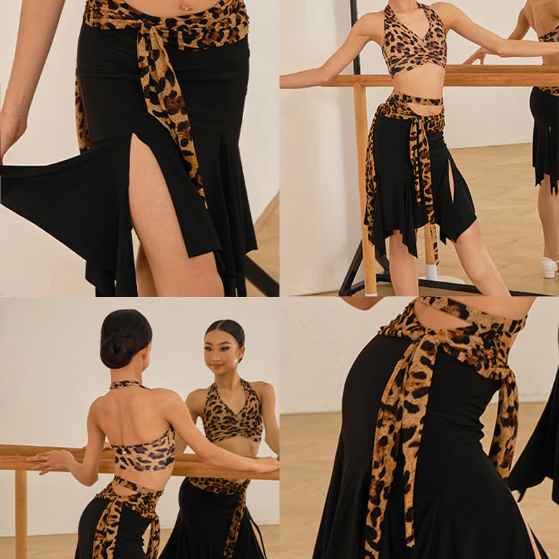 Girls Black Swing Dance Srts Practice Dancewear - Image 7
