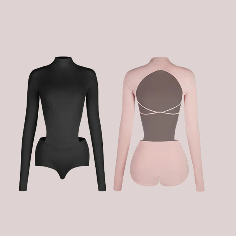 Girls Long Sleeve Latin Dance Bodysuit Dance Wear - Image 8