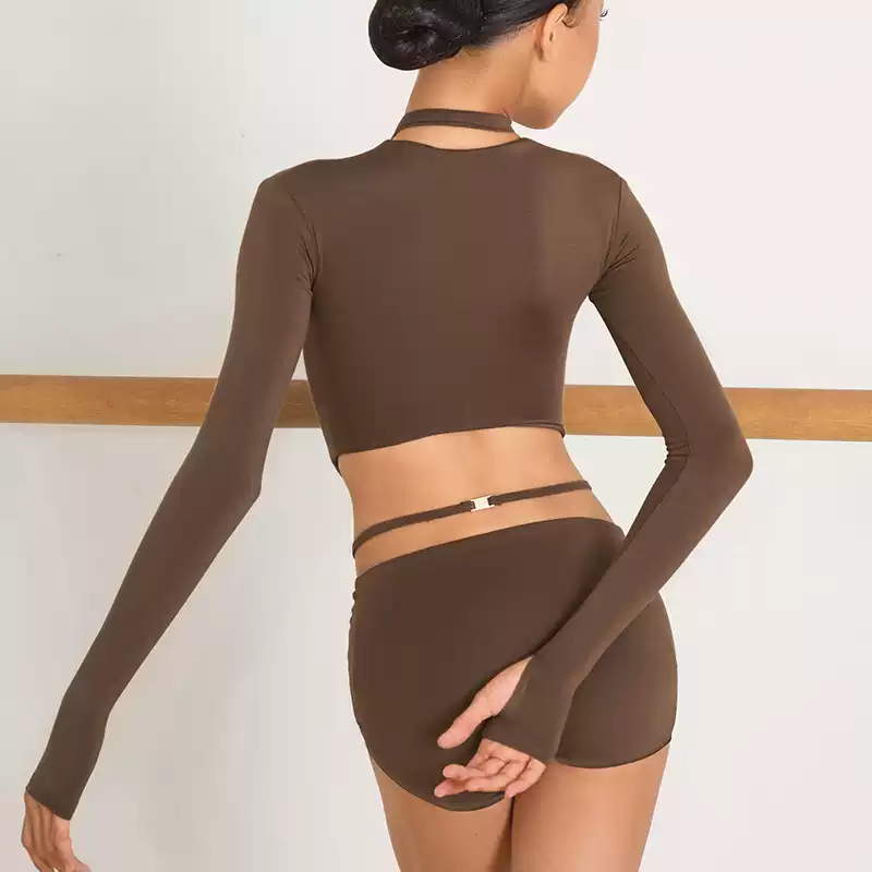 Girls Long Sleeve Latin Dance Bodysuit Dance Wear - Image 11