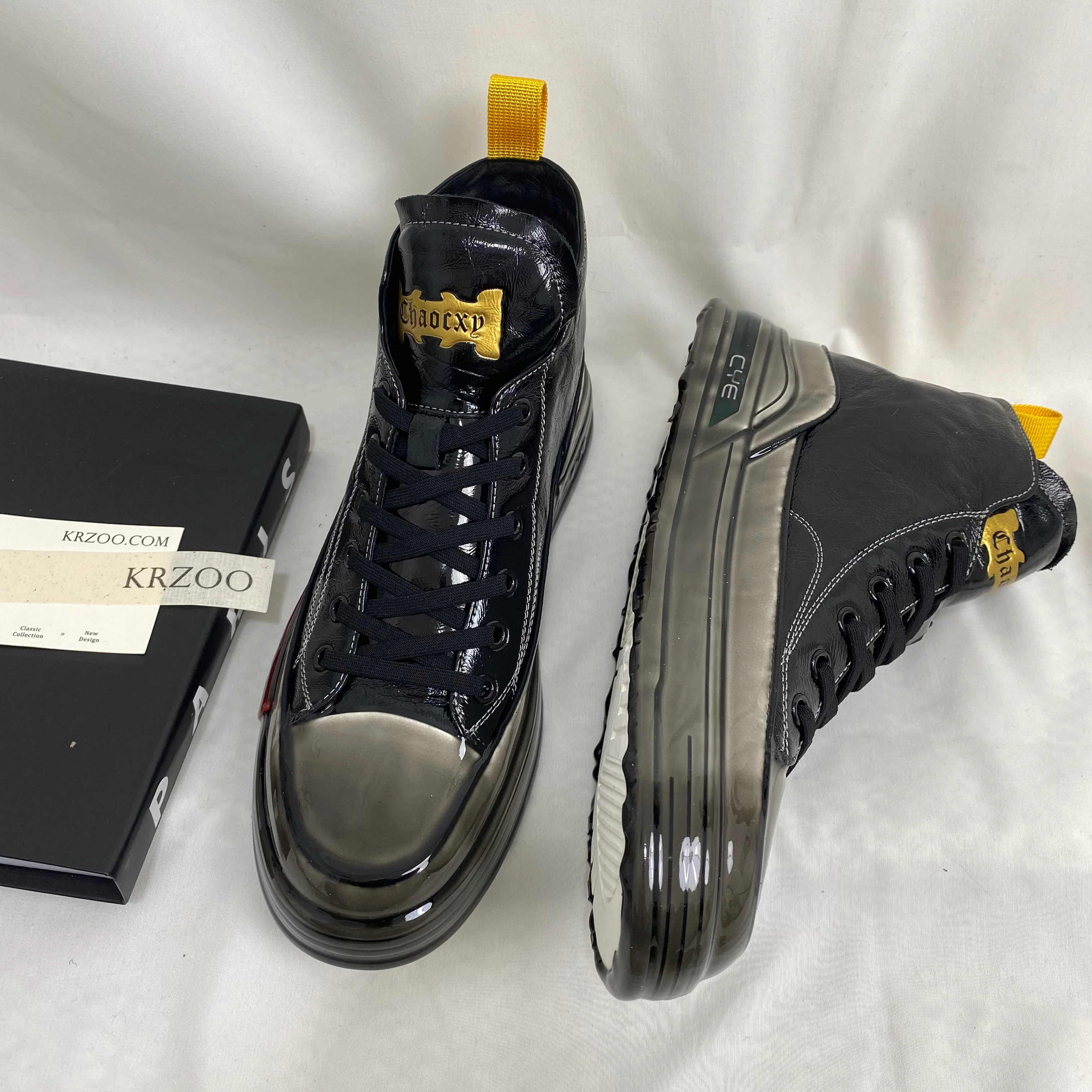 Glued Leather Casual Shoes