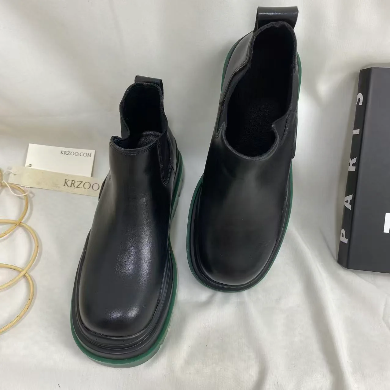 Green-Soled Platform Ankle Boots - Image 2