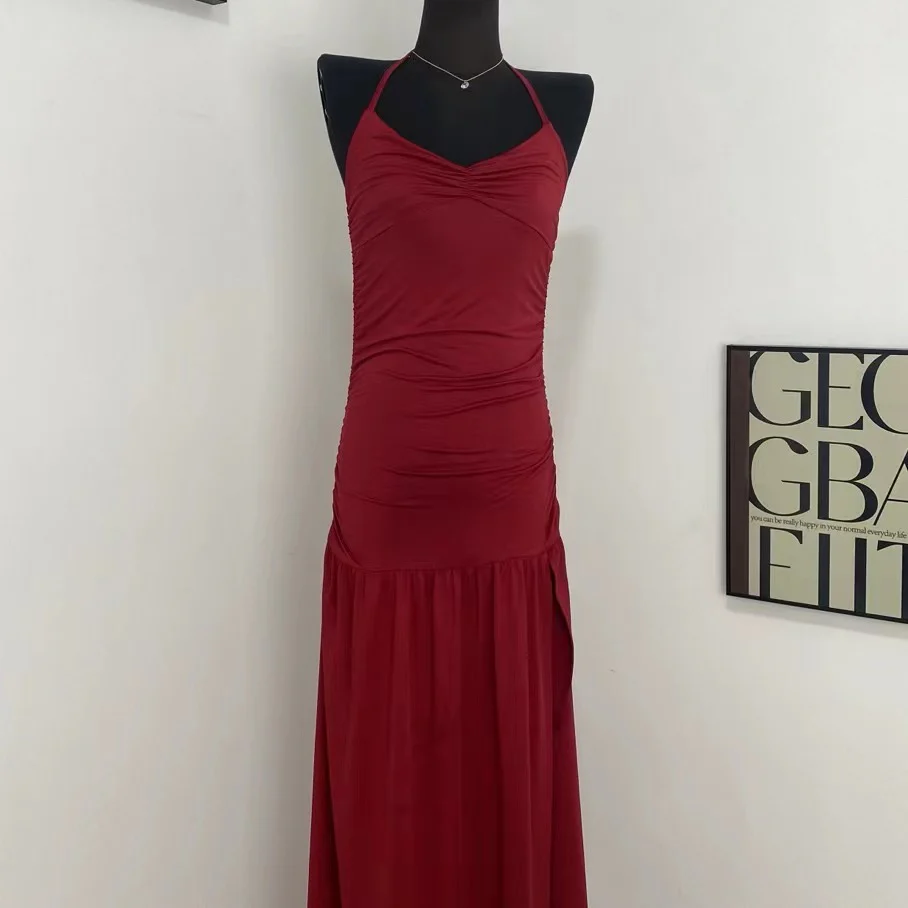 Halter-Neck Dress With Side Slit - Image 5